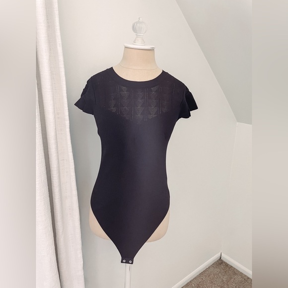 NWT Wishlist Ruffled Rib Bodysuit - Picture 1 of 5